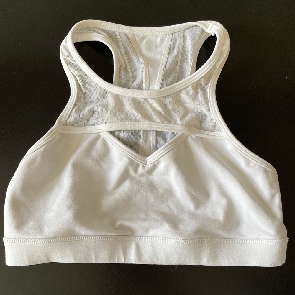 Buff bunny white sports bra